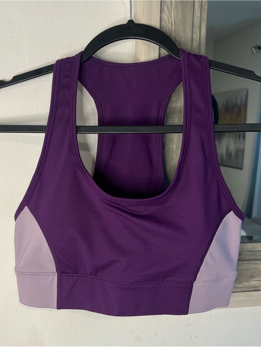 Fabletics Purple & Light Mauve Racerback Sports Bra
